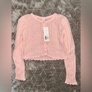 Brand New with Tags Janie and Jack 3T Girls Button Up Cardigan Pink